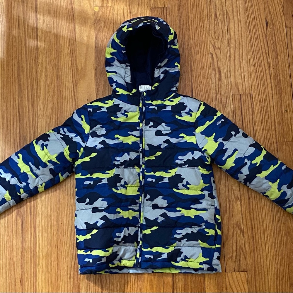 Gymboree Boys Hooded Puffer Coat Camo Youth 5/6
